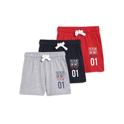 Boys Multicolor Printed Shorts (Pack Of 3)